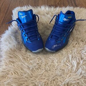 Panini X Reebok royal blue basketball shoe